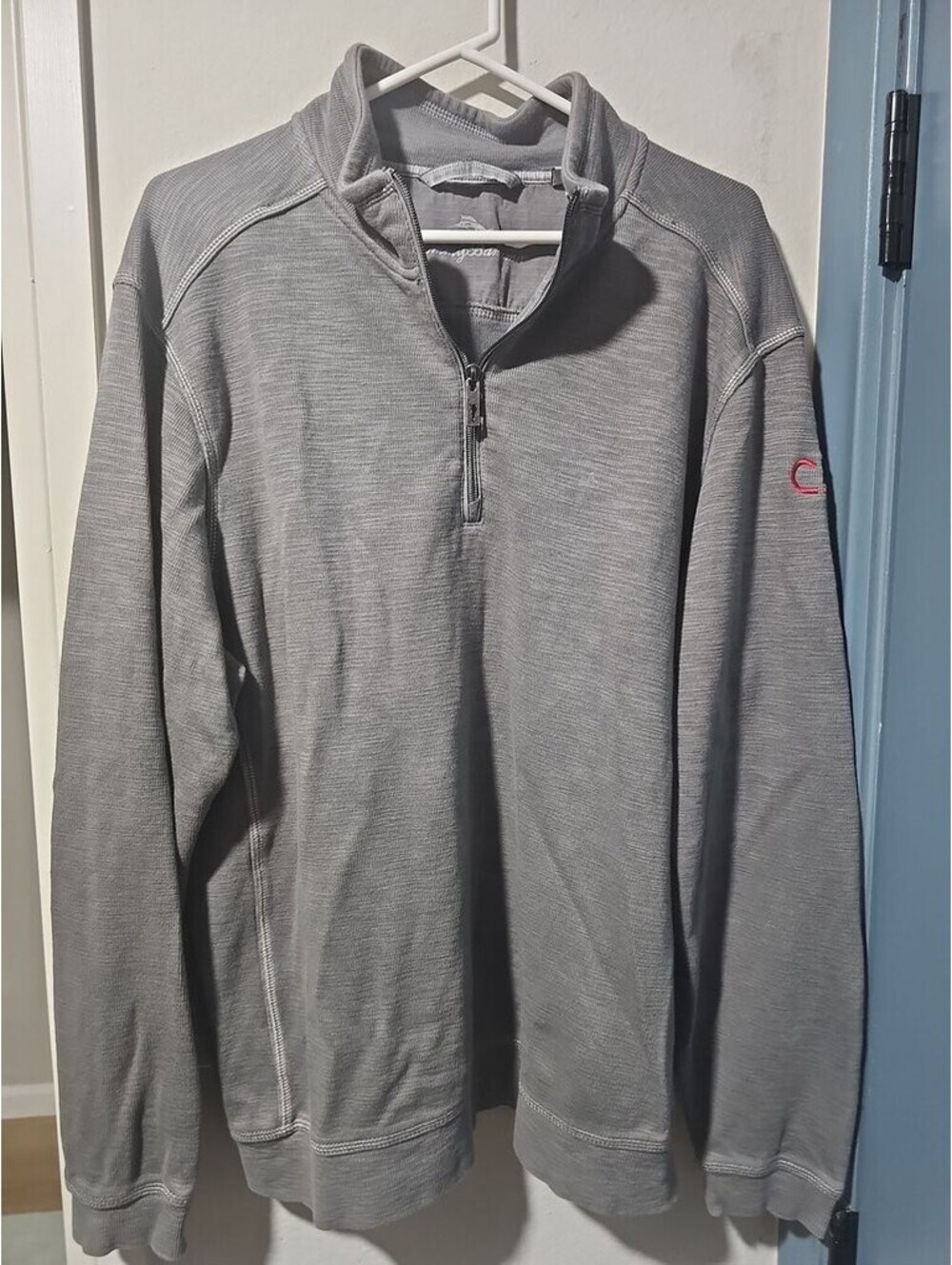 Tommy Bahama Gray Quarter-Zip Pullover
